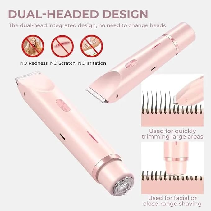 IUIBeauty 2-in-1 Painless Bikini Hair Trimmer, 2025 Bestselling Bikini Trimmer for Women, Blue