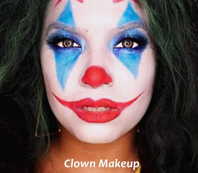 Mysense White Face Body Paint Stick, Clown Makeup Foundation, Eye Black for Baseball Softball Football, Cream Blendable Stick for Halloween SFX Cosplay