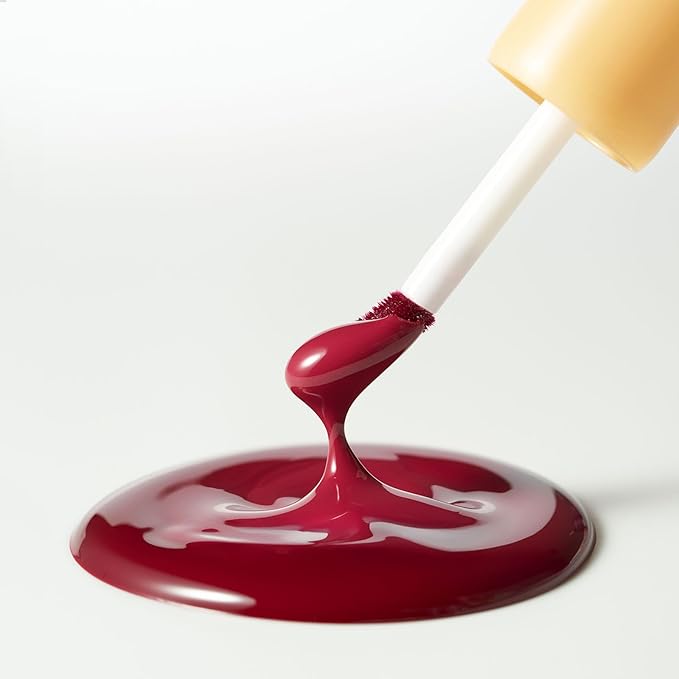 Laka Fruity Glam Tint, 4.5g/0.15 oz., Glowing Lip Stain with Wide Color Spectrum, Hydrating & Lightweight Texture, Long-Lasting Bold Stain, Non-Sticky, Vegan, K-Beauty (#101 Joyful)