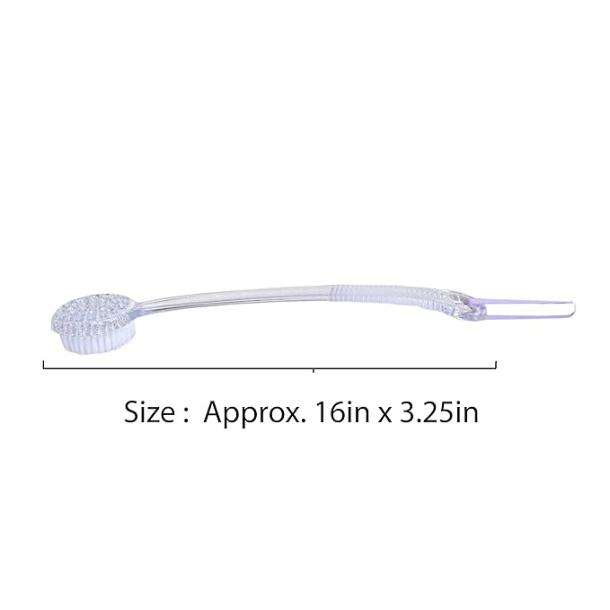 Aquasentials Exfoliating Bath Brush (15.5in) (Clear Handle)