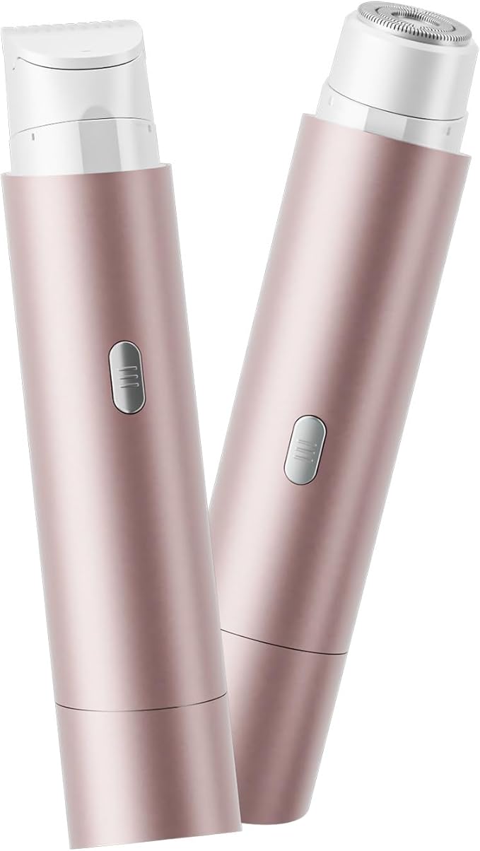 2 in 1 Womens Razors Shaver Bikini Tnimmer, Women Electric Razors for Shaving Underarms Leg Pubic Facial Hair Removal for Waterproof Wet and Dry IPX8