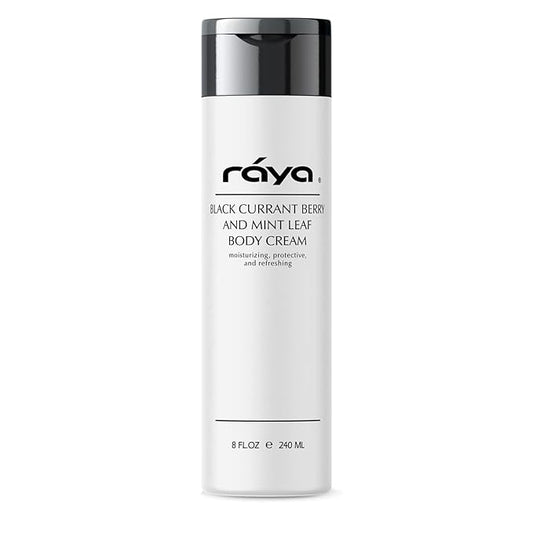 Raya Black Currant Berry and Mint Leaf Body Cream 8 oz (S-522) | Natural & Moisturizing Body Cream | Hydrates, Calms, and Prevents Dehydration and Irritation