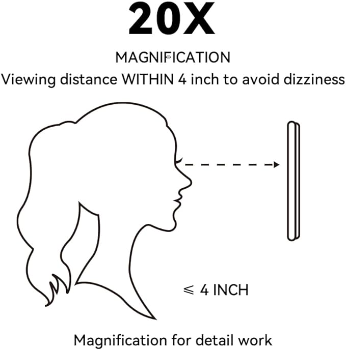 HIEEY Lighted Makeup Mirror, Hollywood Vanity Mirror with Lights, Three Color Lighting Modes, with 4in 20X Magnification Mirror, Smart Touch Control, 360°Rotation (22.8in,White)