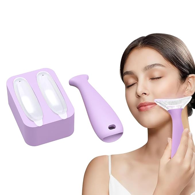 Ice Roller for Face - Reusable Silicone Ice Mold for Eye Depuffing, Wrinkle Appearance Reduction & Daily Cooling Skincare
