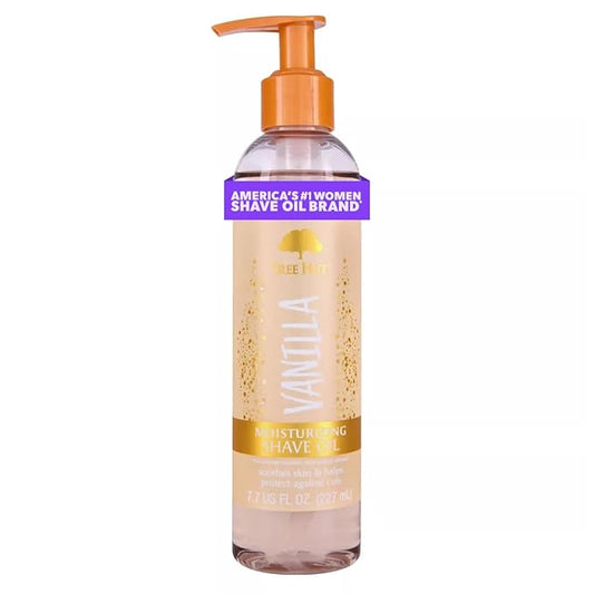 Tree Hut Vanilla Moisturizing Shave Oil, Gel-to-Oil Formula, Ultra Hydrating Barrier for a Close, Smooth Shave, For All Skin Types, 7.7 fl oz