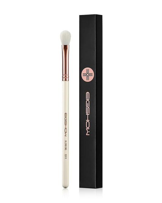Premium Blending Brush, Professional Makeup Brush For Blending, Smudging Eyeshadow, Essential Eye Shadow Brush with Saikoho Goat Hair - Ivory