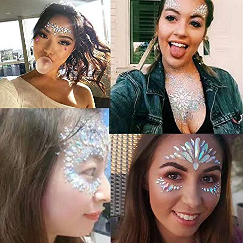 6Sets Festival Face Jewels stickers Body jewels stickers Glitter Rave Face Gems Rhinestones – Eye Body Gems | Rhinestone Stickers | Body Glitter Festival Rave & Party Accessories colorful