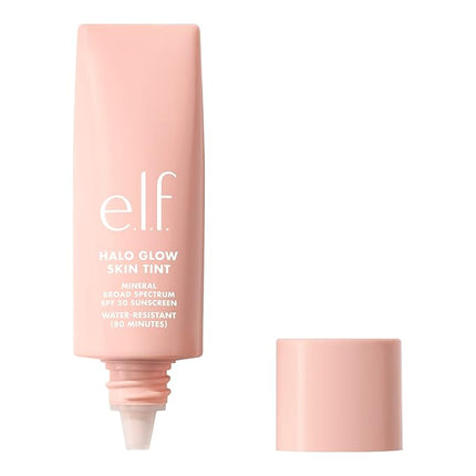 e.l.f. Halo Glow Skin Tint SPF 50, Tinted Moisturizer For Light, Buildable Coverage, Creates A Natural Glow, Vegan & Cruelty-Free, 3 Fair Cool