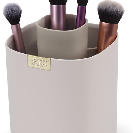 Joseph Joseph Viva - Tiered Makeup Brush Pot Organiser with dividers for brushes, eyeliners, lip pencils, mascara storage