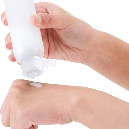 LISAPACK 3.4 oz Travel Bottles for Toiletries, Plastic Travel Size Containers for Shampoo Conditioner TSA Approved, Empty Small Squeeze for Lotion, Clear Leak Proof Mini Liquid Tube for Refillable