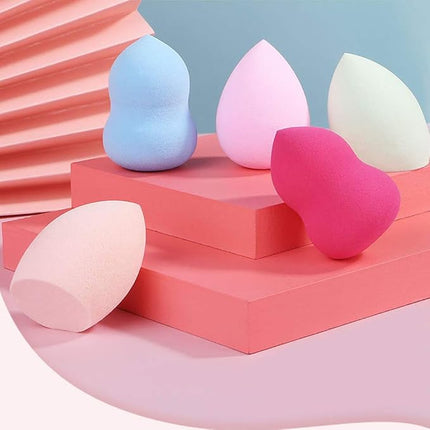 24pcs Makeup Sponge Blender Set - 21 Pcs Latex-Free Vegan Sponges with 3 Pcs Makeup Blender Holder, Beauty Cosmetic Foundation Blending Powder Puff for Liquid Powers BB Cream (Style 1)