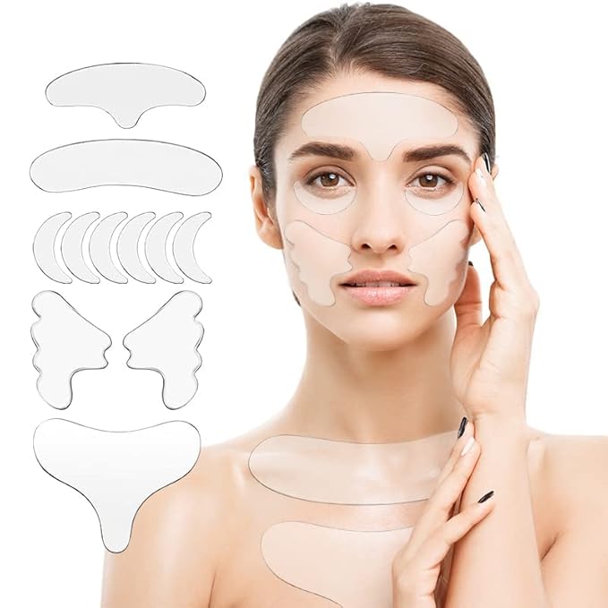 Wrinkle Patches for Face, Neck, Chest, Forehead, Under Eye & Nasolabial Folds – Reusable Facial Silicone Pads for Anti Wrinkle Treatment, Fine Lines Smoothing, Firming & Hydrating Skincare, 11 Pcs
