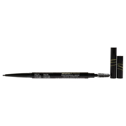 Arches & Halos 2-In-1 Defining Eyebrow Pencil And Powder - Shapes And Fills Sparse Brows For Natural Look - Soft Textured Powder Formula - Dual Ended With Spoolie Brush - Neutral Brown - 0.017 Oz