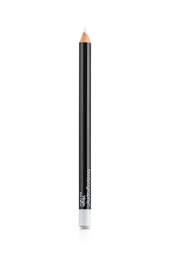 Bodyography Cream Eye Pencil, Virgin - White Wooden Eyeliner for Eyes & Eyebrows, Long-Lasting Cruelty-Free Coconut Oil Cosmetic Liner