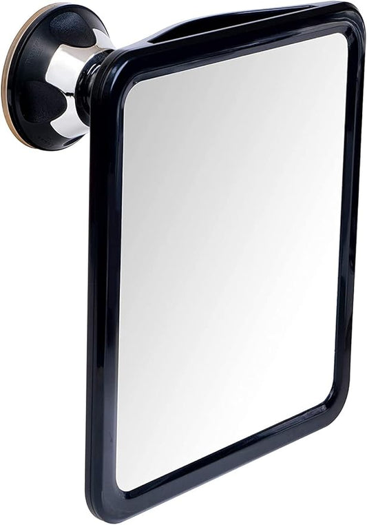 MIRRORVANA Fogless Shower Mirror for Shaving with Upgraded Suction, Dual Anti Fog Design, Shatterproof Surface & 360° Swivel, 8" x 7"
