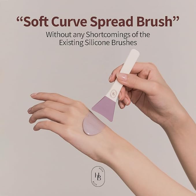 Soft Curve Spread Brush - Face Mask Applicator, Skincare Enhancer, Easy to Clean, Korean Skincare, Face Mask Brush, Mask Applicator Tool, Silicon Brush, JellyBrush, Mother's Day Gift
