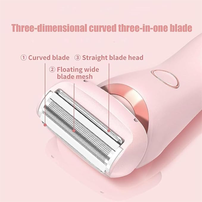 Petalsmooth Shave Pro, Dusk Glide Pro 3.0 Razor, Waterproof 2-in-1 Wet&Dry Painless Hair Removal with Removable Head for Leg Arm Underarm Bikini Area (Pink)