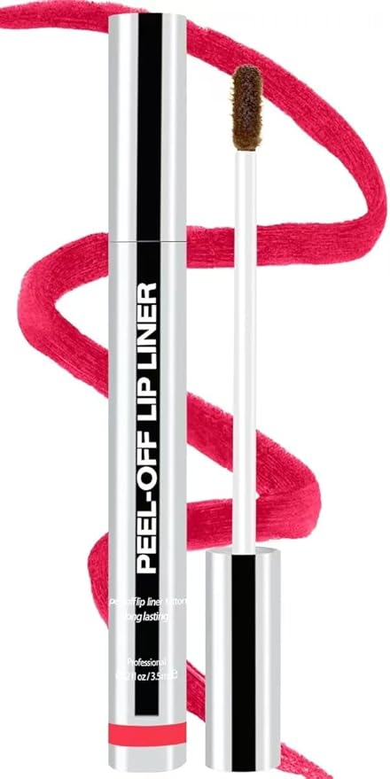 Peel Off Lip Liner Stain, Long Lasting Matte Lip Tattoo Makeup, Highly Pigmented Color, Smudge-Proof, Transfer-Proof, Waterproof, Suitable for All Skin Types, Nectar Pink