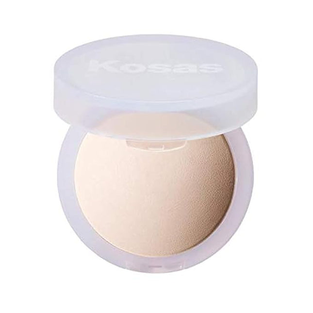 Kosas Cloud Set Face Setting Powder - Smoothing Shine Control, Soft, Sheer Translucent Makeup Finish, Portable & Long-Lasting Loose Pressed Baking Powder - Airy (Sheer Porcelain)