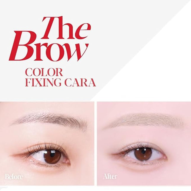 Espoir The Brow Color Fixing Cara #4 Fake Bleach | Easy Fixing without Clumping with Skinny Brush, Long-Lasting & Smudge-proof Eyebrow Mascara, Soft Mood Coloring Tinted Gel, Korean Makeup, 0.1 Fl Oz.