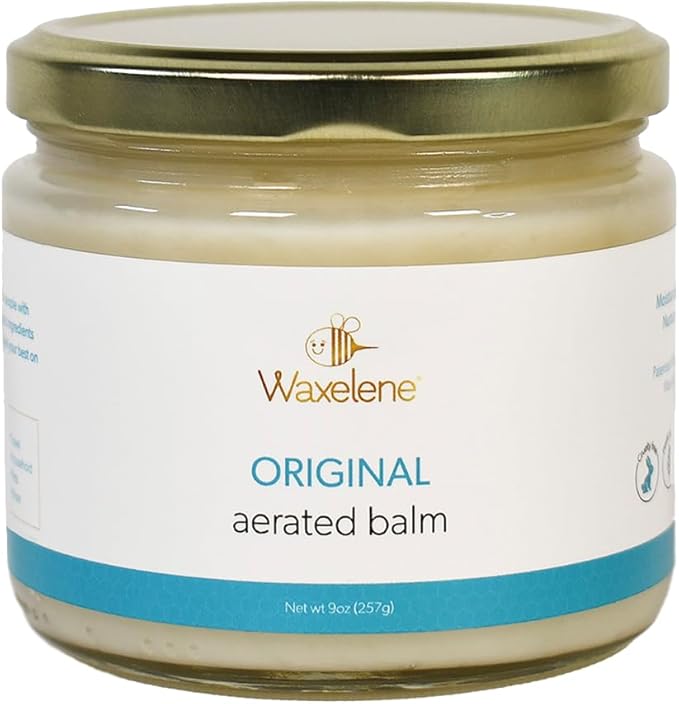 Waxelene Original Aerated Balm Large Jar, Organic Multipurpose Ointment the Petroleum Jelly Alternative Eczema Dry Sensitive Skin Face Moisturizer