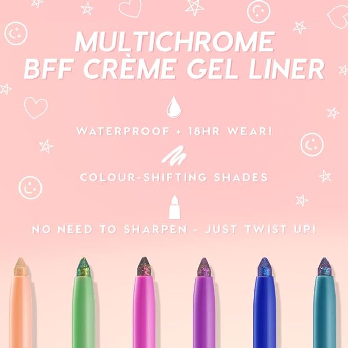ColourPop Crème Gel Waterproof Chrome Eyeliner - 18HR Wear, Ultra-Pigmented Eyeliner Pencil with Matte & Metallic Finishes - Smudge-Proof, Vegan & Cruelty-Free - Actin Up (0.01 oz)