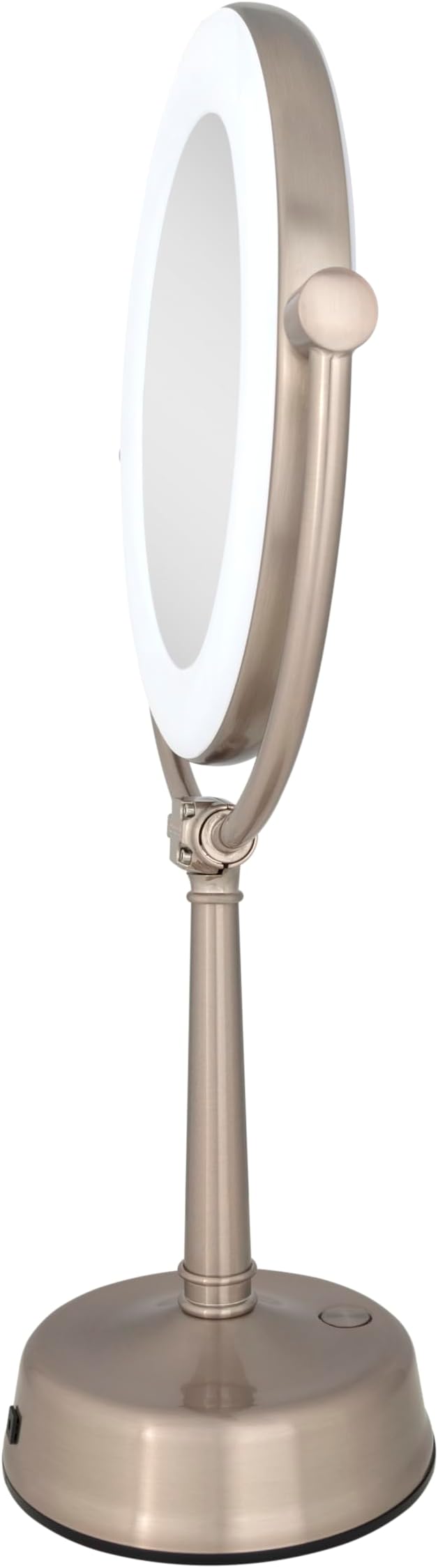 Zadro 12" Lexington LED Lighted Makeup Mirror with Magnification & Infinity Dimmer Touch Pad (Large | 12" x 20.75" | 10X/1X, Rose Gold)