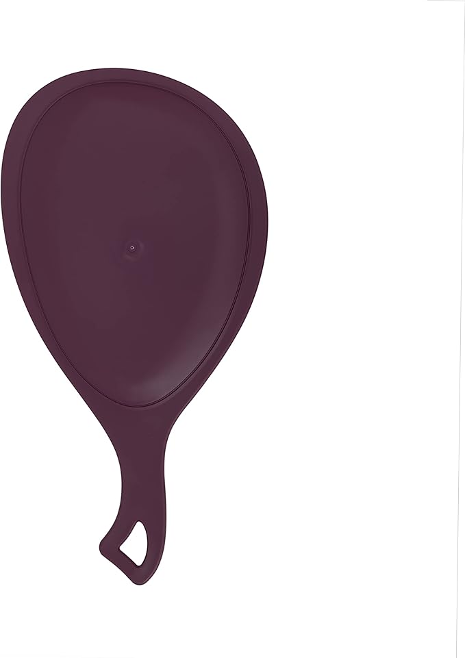 Zadro Large Hand Mirror with Handle Salon Mirrors for Hair Stylist, Big Handheld Mirror Makeup Mirror Wall Mounted Hang (1, Purple Garnet, Medium: 15" x 8")