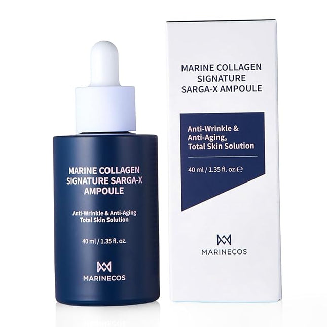 Sarga - X Signature Marine Ampoule 40ml ㅣ Deep Hydration ㅣ Skin Firming Serum ㅣ Marine Collagen Boost ㅣ For All Skin Types ㅣ K-Beauty Skincare
