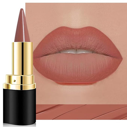 Kaely Light Brown Gradient Matte Lipstick Lip Liner Pencil for Women, 2in1 Flawless Contour Gradual Ombre Effect Lip Pencil Makeup Waterproof, labiales mate 24 horas originales, 13