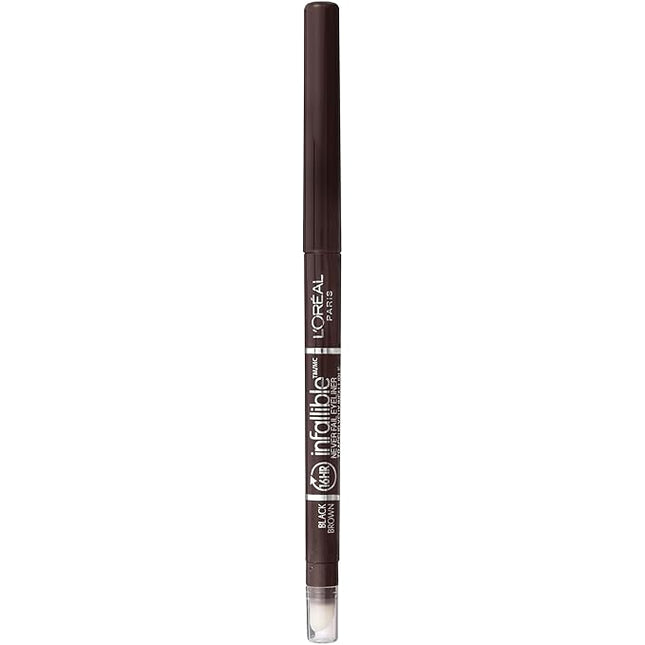 L'Oreal Paris Makeup Infallible Never Fail Original Mechanical Pencil Eyeliner with Built in Sharpener, Black Brown, 0.008 oz., 1 Count