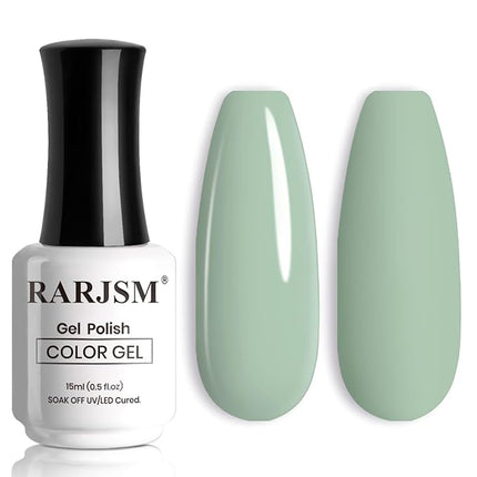 RARJSM Light Green Gel Nail Polish Pastel Green Gel Nail Polish 1PCS 15ML Spring Summer Color GelPolish Soak off U V LED Curing Required Nail Art French Manicure Salon DIY at Home