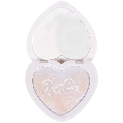 KimChiChic Beauty Pearl Gone Wild Highlighter - Pressed Shimmer Powder for Face & Body, Iridescent Glow, with Mirror, Cruelty Free, Hope Blue Iridescent 0.32oz
