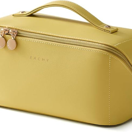 EACHY Travel Makeup Bag,Large Capacity Cosmetic Bags for Women,Waterproof Portable Pouch Open Flat Toiletry Bag Pattern Makeup Bag