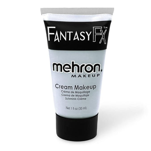 Mehron Makeup Fantasy FX Cream Makeup | Water Based | Halloween | Moonlight White Face & Body Paint For Adults 1 fl oz (30ml) (Moonlight White)