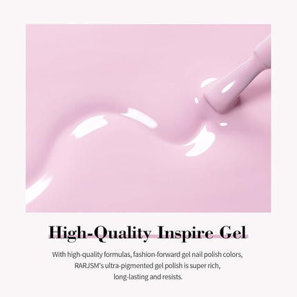 RARJSM Pastel Pink Gel Nail Polish Light Pink Gel Nail Polish 1PCS Macaron GelPolish 15ML Spring Summer GelPolish Soak off U V Curing Required Nail Art Starter Salon DIY at Home