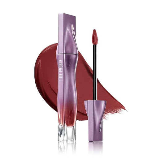 NEBULA VELVET LIP CREAM-Long Lasting Lip Stain, Waterproof and Transfer Proof Lip Tint, Matte Finish Lipstick, Smooth Out Lip Lines, Lightweight Lip Cream, High Coverage (09 HELION)