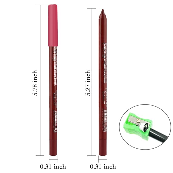 Kaely Gel Eyeliner Pencil for Women, True Red Eye Liner Waterproof Smudge Proof with Sharpener, Waterline Eye Makeup Liners, delineador de ojos contra el agua, Vegan & Cruelty-Free, 17