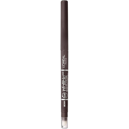 L'Oreal Paris Makeup Infallible Never Fail Original Mechanical Pencil Eyeliner with Built in Sharpener, Brown, 0.008 oz.