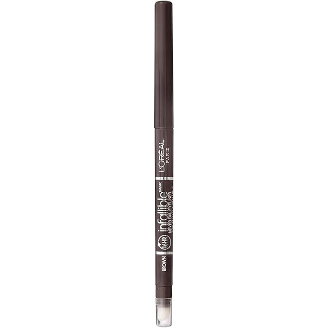 L'Oreal Paris Makeup Infallible Never Fail Original Mechanical Pencil Eyeliner with Built in Sharpener, Brown, 0.008 oz.