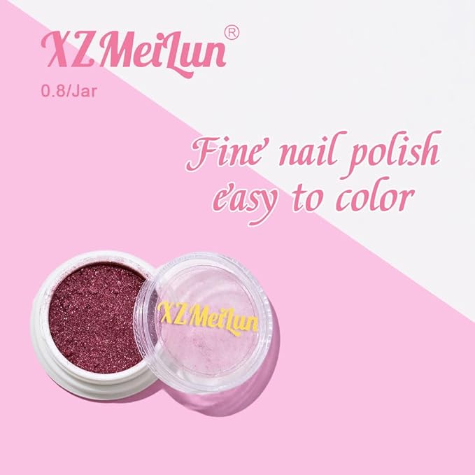 Cat Eye Nail Powder, Big-Capacity 0.8g 9D Cat Eyes Magnetic Powder Light Blue Magic Mirror Effect Pigment Holographic Nail Art Glitter, Can Mixed with Builder Gel Nail Polish for Use