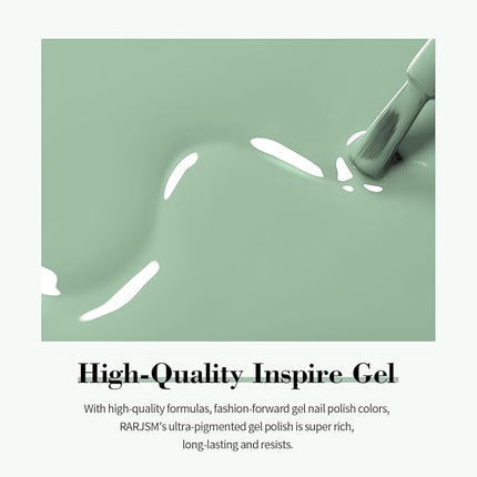 RARJSM Light Green Gel Nail Polish Pastel Green Gel Nail Polish 1PCS 15ML Spring Summer Color GelPolish Soak off U V LED Curing Required Nail Art French Manicure Salon DIY at Home