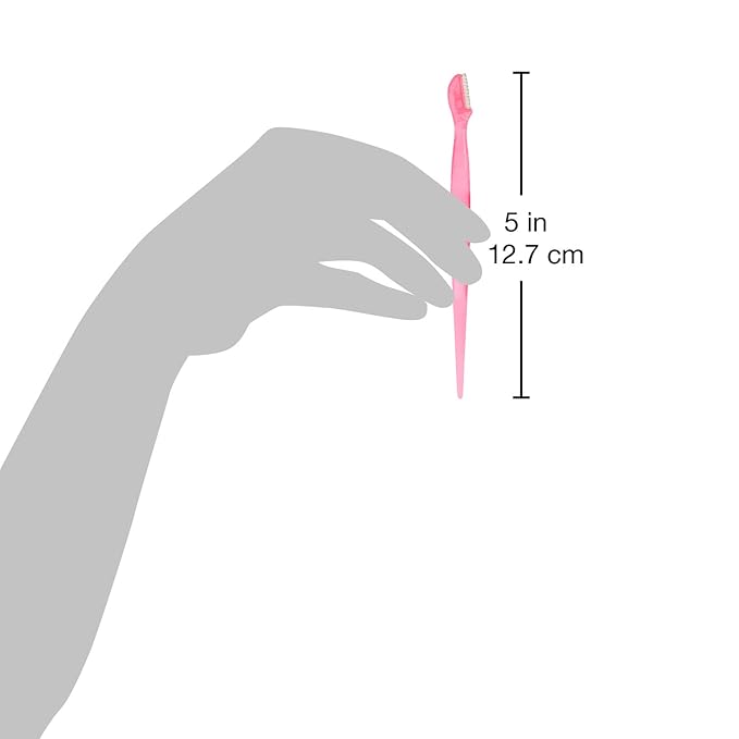 About Face Facial Razor & Eyebrow Shaper (3 Ct) - Removes Peach Fuzz on Cheeks, Chin, or Forehead & Delicately Shapes Eyebrows