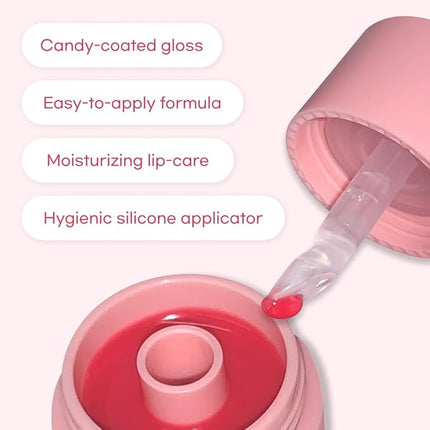 AOU GLOWY CHONKY TINT BALM 01 Apple Balm with Built-in Silicone Applicator - Mess-Free, Hygienic Design, Natural Gloss, Instant Hydration for Chapped Lips 0.12Oz