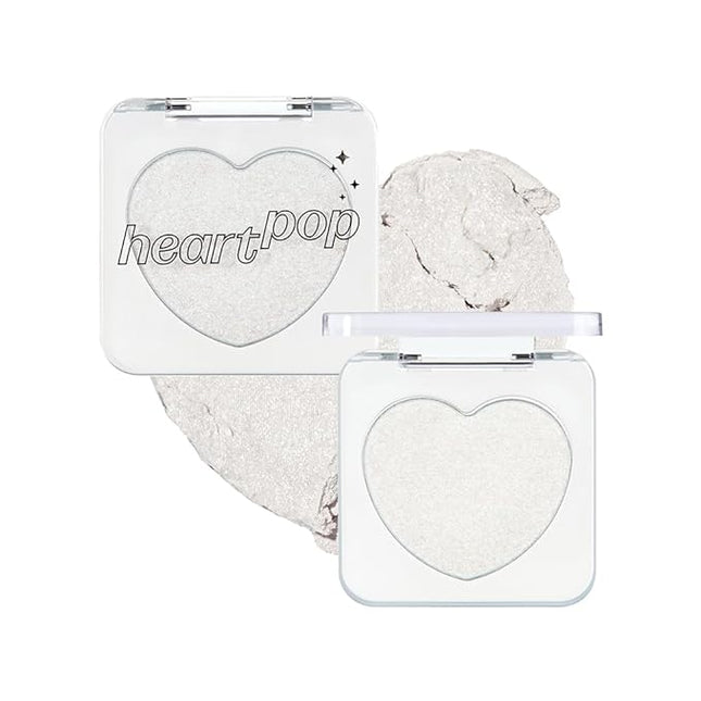 ETUDE Heart Pop Blush, Soft White Teak Cheek Color, Natural Highlight & Glossy Finish, Compact 0.2 oz – White Dolphin