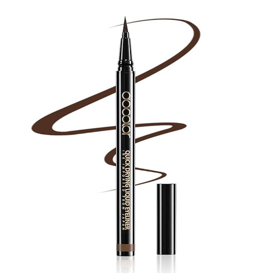 docolor Brown Eyeliner Ultra-Pigmented & Waterproof Eye Liner Quick Drying Liquid Eyeliner Vegan & Cruelty-Free