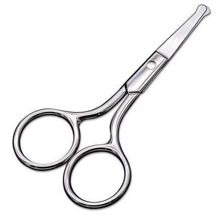 Small Scissors With Round Tip Design - Professional Grooming for Hair, Eyelashes, Nose, Eyebrow Trimming, Mustache - Will Not Hurt the Nasal Cavity