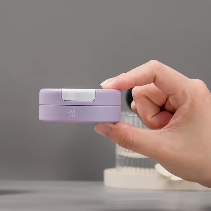 Gemice Travel Containers for Toiletries, Magnetic Travel Containers, TSA Approved Cream Jars with Toiletry Bag, Leak-proof Small 1oz Capsules Set with Multiple Labels for Organization (4 Pack)