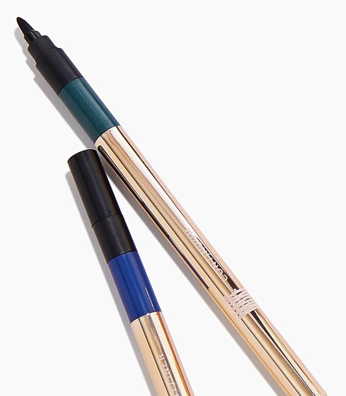 MAKE Beauty Continuum Waterproof Gel Eyeliner Pencil. Creamy, Pigmented Multi-Use, including Waterline with Built-in Sharpener and Blending Brush. Smudge-Proof Makeup. Shade - Retrograde, Burnt Red