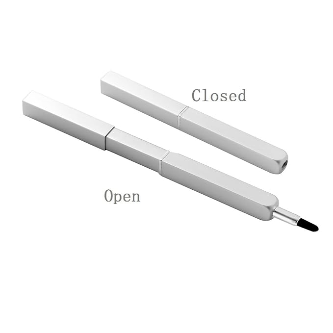 Exquisite Professional Lip Brush Applicators-Retractable Lipstick Brushes- Lipstick Gloss Makeup Brush Tool For Women and Girls (Silver)